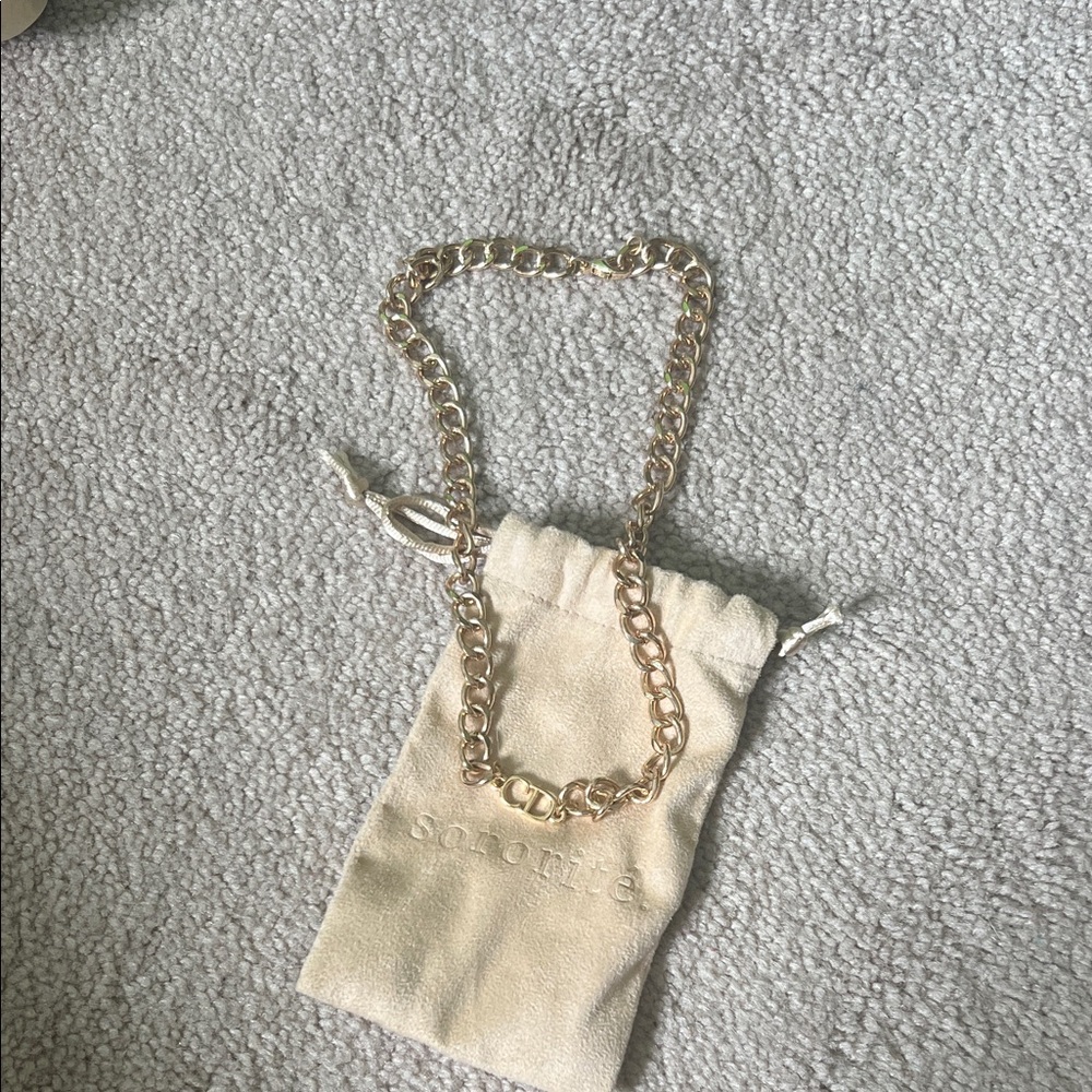 Christian Dior Sororite Shiny Gold Link Necklace